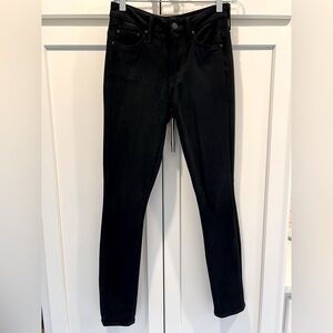 Mother Black Faux Suede High Waisted Looker Jeans. Size 24. EUC.